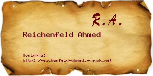 Reichenfeld Ahmed névjegykártya